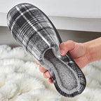 Men’s Classic Plaid Memory Foam Slippers - Warm & Relaxed