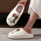 Soft Plush Dog Lover House Slippers - Beagle Indoor Footwear For Women